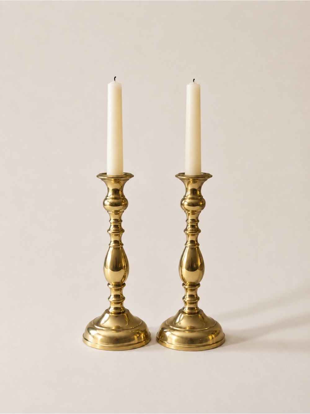 Brass Candlesticks Hollywood Regency Style